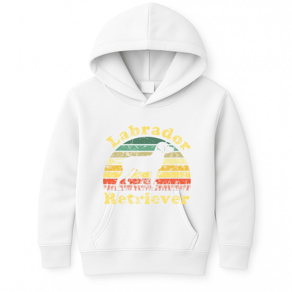 Labrador Retriever Sunset Vintage - Labrador Retriever Kids Hoodie