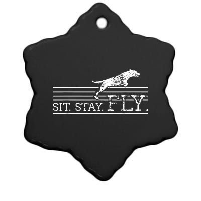 Labrador Retriever Sit Stay Fly Dock Diving Dog Breeder Ceramic Star Ornament