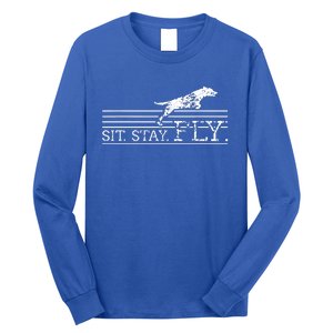 Labrador Retriever Sit Stay Fly Dock Diving Dog Breeder Long Sleeve Shirt