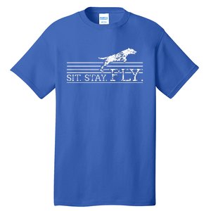 Labrador Retriever Sit Stay Fly Dock Diving Dog Breeder Tall T-Shirt