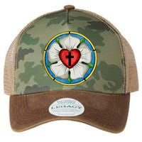 LUTHER ROSE SEAL LUTHERAN SYMBOL CHRISTIAN CROSS Legacy Tie Dye Trucker Hat