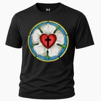 LUTHER ROSE SEAL LUTHERAN SYMBOL CHRISTIAN CROSS Cooling Performance Crew T-Shirt