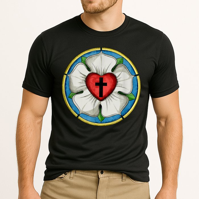 LUTHER ROSE SEAL LUTHERAN SYMBOL CHRISTIAN CROSS Cooling Performance Crew T-Shirt