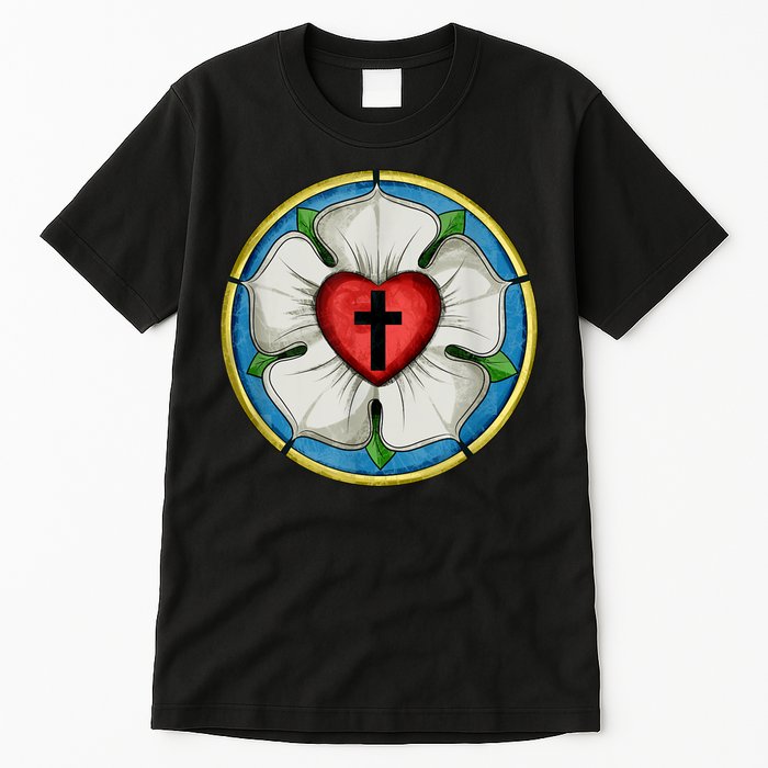 LUTHER ROSE SEAL LUTHERAN SYMBOL CHRISTIAN CROSS Tall T-Shirt