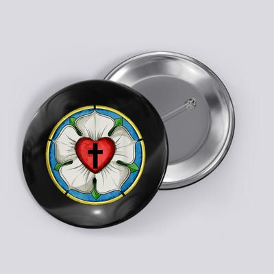 LUTHER ROSE SEAL LUTHERAN SYMBOL CHRISTIAN CROSS Button