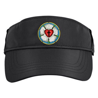 LUTHER ROSE SEAL LUTHERAN SYMBOL CHRISTIAN CROSS Adult Drive Performance Visor