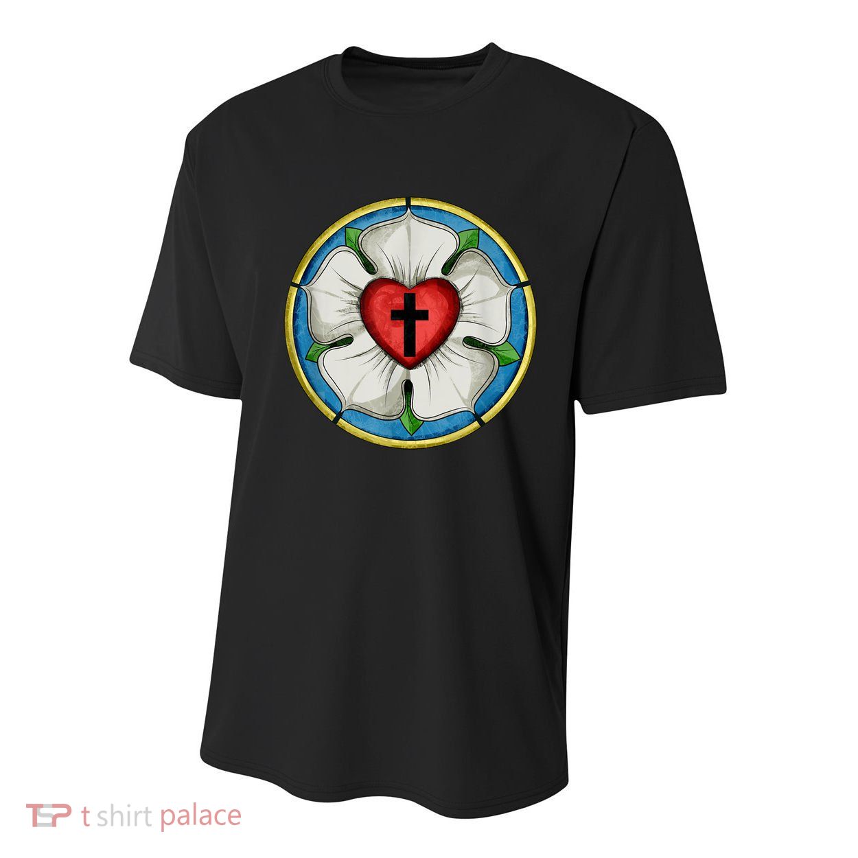 LUTHER ROSE SEAL LUTHERAN SYMBOL CHRISTIAN CROSS Youth Performance Sprint T-Shirt
