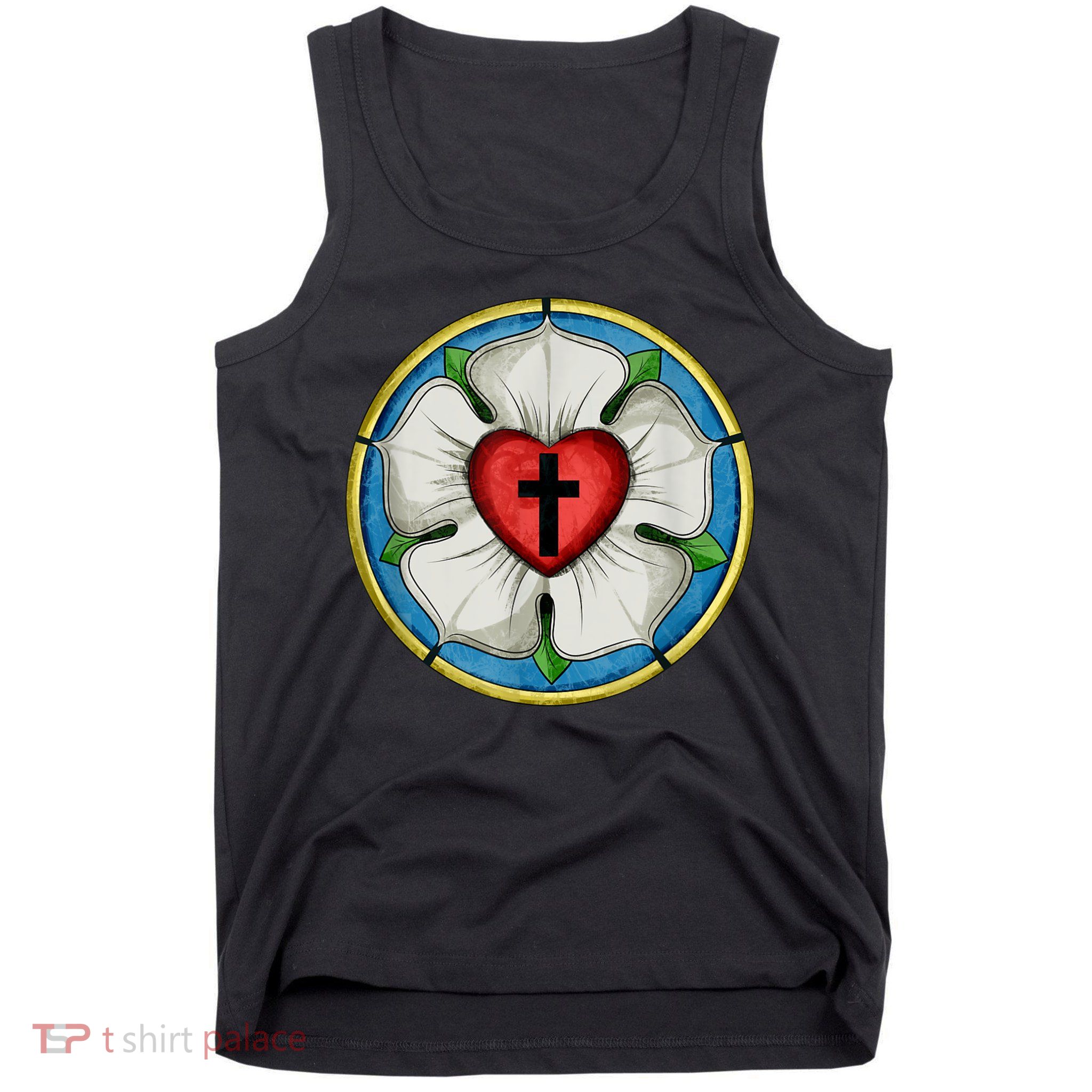 LUTHER ROSE SEAL LUTHERAN SYMBOL CHRISTIAN CROSS Tank Top