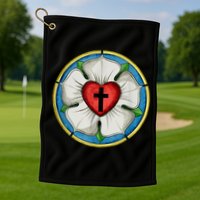 LUTHER ROSE SEAL LUTHERAN SYMBOL CHRISTIAN CROSS Golf Towel