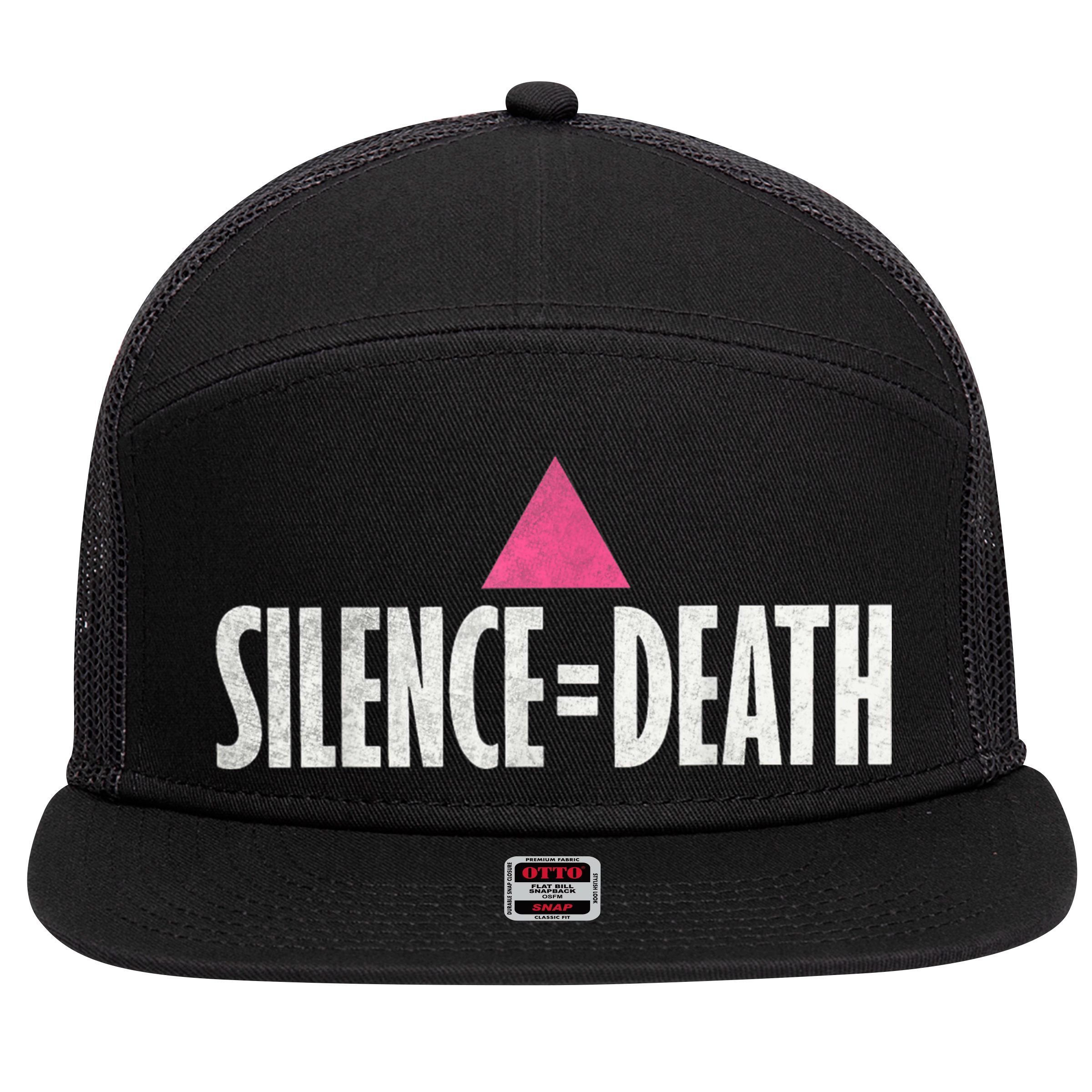 Lgbt Rights Silence Death Vintage Month Lgbt Pride 7 Panel Mesh Trucker Snapback Hat