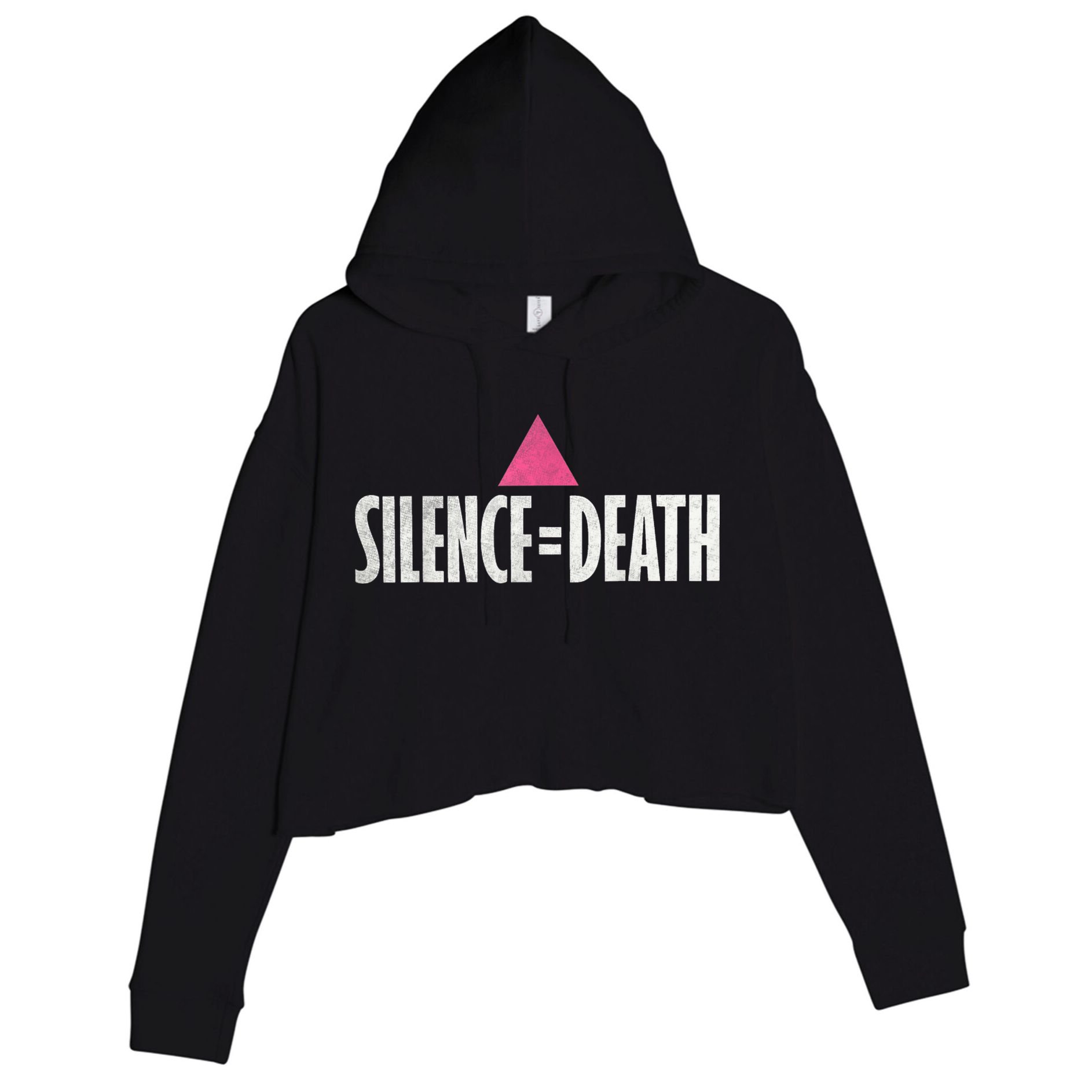 Lgbt Rights Silence Death Vintage Month Lgbt Pride Crop Fleece Hoodie