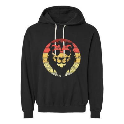 Lion Retro Style Vintage Garment-Dyed Fleece Hoodie