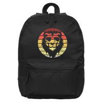 Lion Retro Style Vintage 16 in Basic Backpack