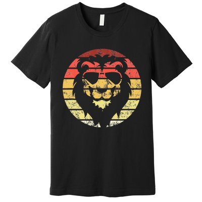 Lion Retro Style Vintage Premium T-Shirt