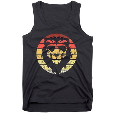 Lion Retro Style Vintage Tank Top