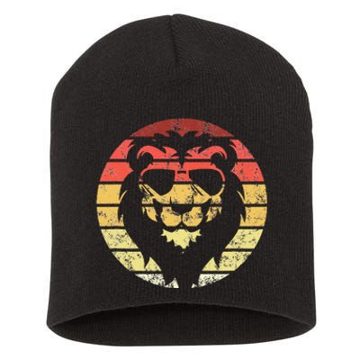 Lion Retro Style Vintage Short Acrylic Beanie