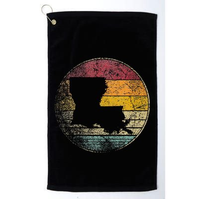 Louisiana Retro Style Vintage Distressed 70s 80s 90s Gift Golf Towel