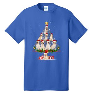 Labrador Retriever Santa Christmas Tree Bell In Snow Pajamas Great Gift Tall T-Shirt