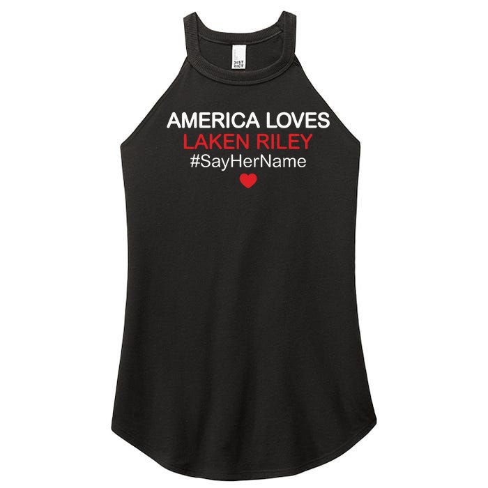 Laken Riley Say Her Name Women's Perfect Tri Rocker Tank