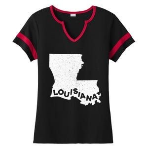 Louisiana Roots State Map Home Love Pride Gift Ladies Halftime Notch Neck Tee