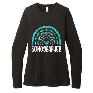 Leopard Rainbow Sonographer Ultrasound Tech Sonography Cute Gift Womens CVC Long Sleeve Shirt