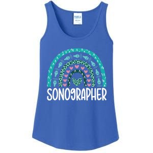 Leopard Rainbow Sonographer Ultrasound Tech Sonography Cute Gift Ladies Essential Tank