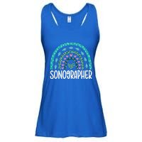 Leopard Rainbow Sonographer Ultrasound Tech Sonography Cute Gift Ladies Essential Flowy Tank