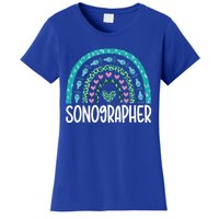 Leopard Rainbow Sonographer Ultrasound Tech Sonography Cute Gift Women's T-Shirt