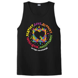 Love Respect Support Inclusion Acceptance Autism Awareness Gift PosiCharge Competitor Tank