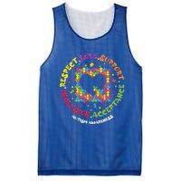 Love Respect Support Inclusion Acceptance Autism Awareness Gift Mesh Reversible Basketball Jersey Tank