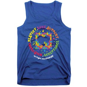 Love Respect Support Inclusion Acceptance Autism Awareness Gift Tank Top