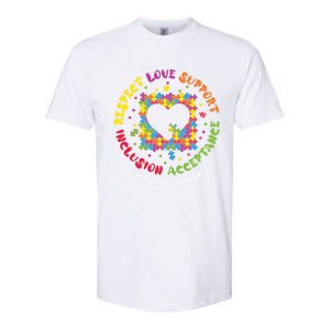 Love Respect Support Inclusion Acceptance Autism Awareness Gift Softstyle CVC T-Shirt