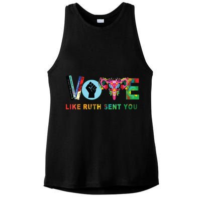 Like Ruth Sent You I Dissent Vote Ladies PosiCharge Tri-Blend Wicking Tank