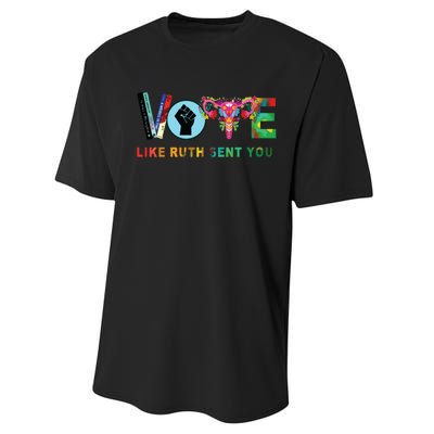 Like Ruth Sent You I Dissent Vote Performance Sprint T-Shirt