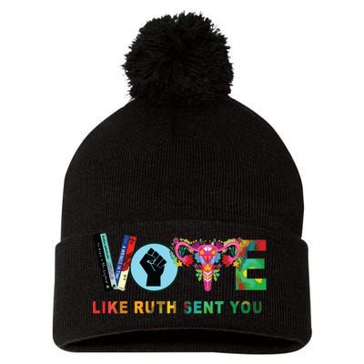 Like Ruth Sent You I Dissent Vote Pom Pom 12in Knit Beanie