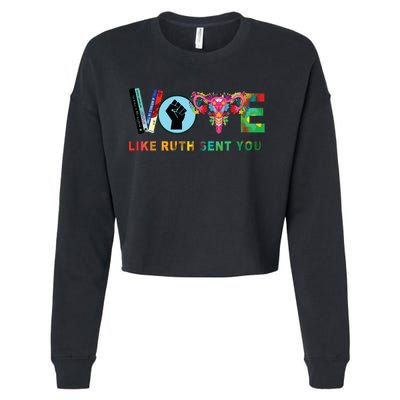 Like Ruth Sent You I Dissent Vote Cropped Pullover Crew