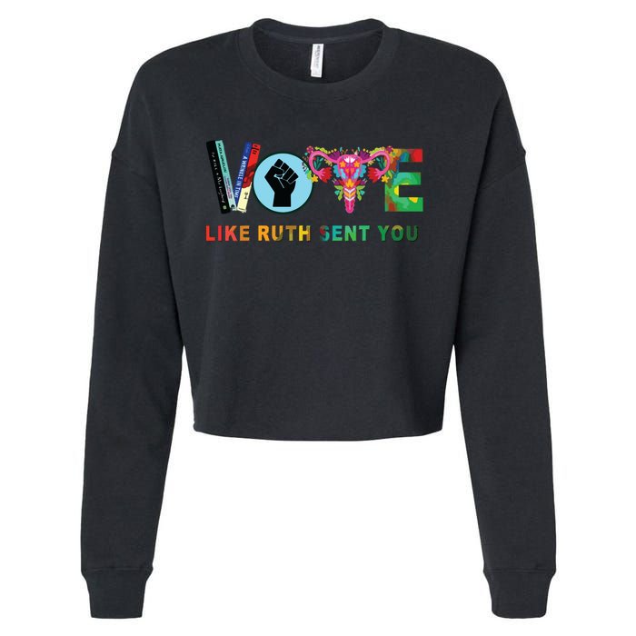 Like Ruth Sent You I Dissent Vote Cropped Pullover Crew