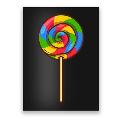 Lollipop Rainbow Sucker Candy Halloween Costume Lazy Gift Poster