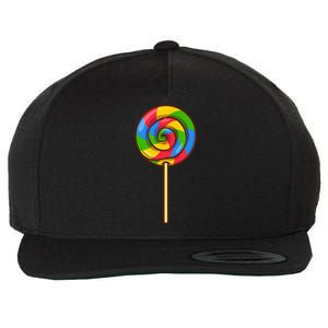 Lollipop Rainbow Sucker Candy Halloween Costume Lazy Gift Wool Snapback Cap