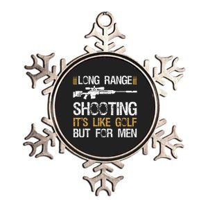 Long Range Shooting It's Like Golf But Sniper Metallic Star Ornament