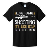 Long Range Shooting It's Like Golf But Sniper Kids T-Shirt