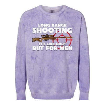 Long Range Shooting ItS Like Golf But Colorblast Crewneck Sweatshirt