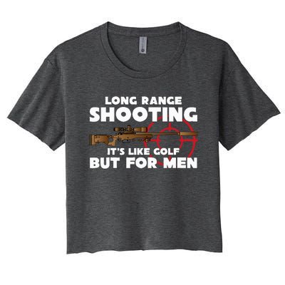 Long Range Shooting ItS Like Golf But Women's Crop Top Tee