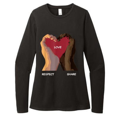 Love Respect Share Womens CVC Long Sleeve Shirt