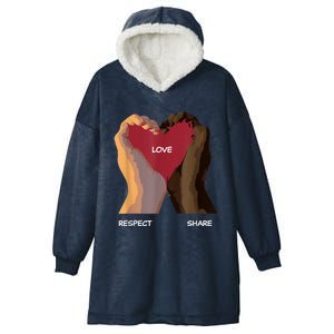 Love Respect Share Hooded Wearable Blanket