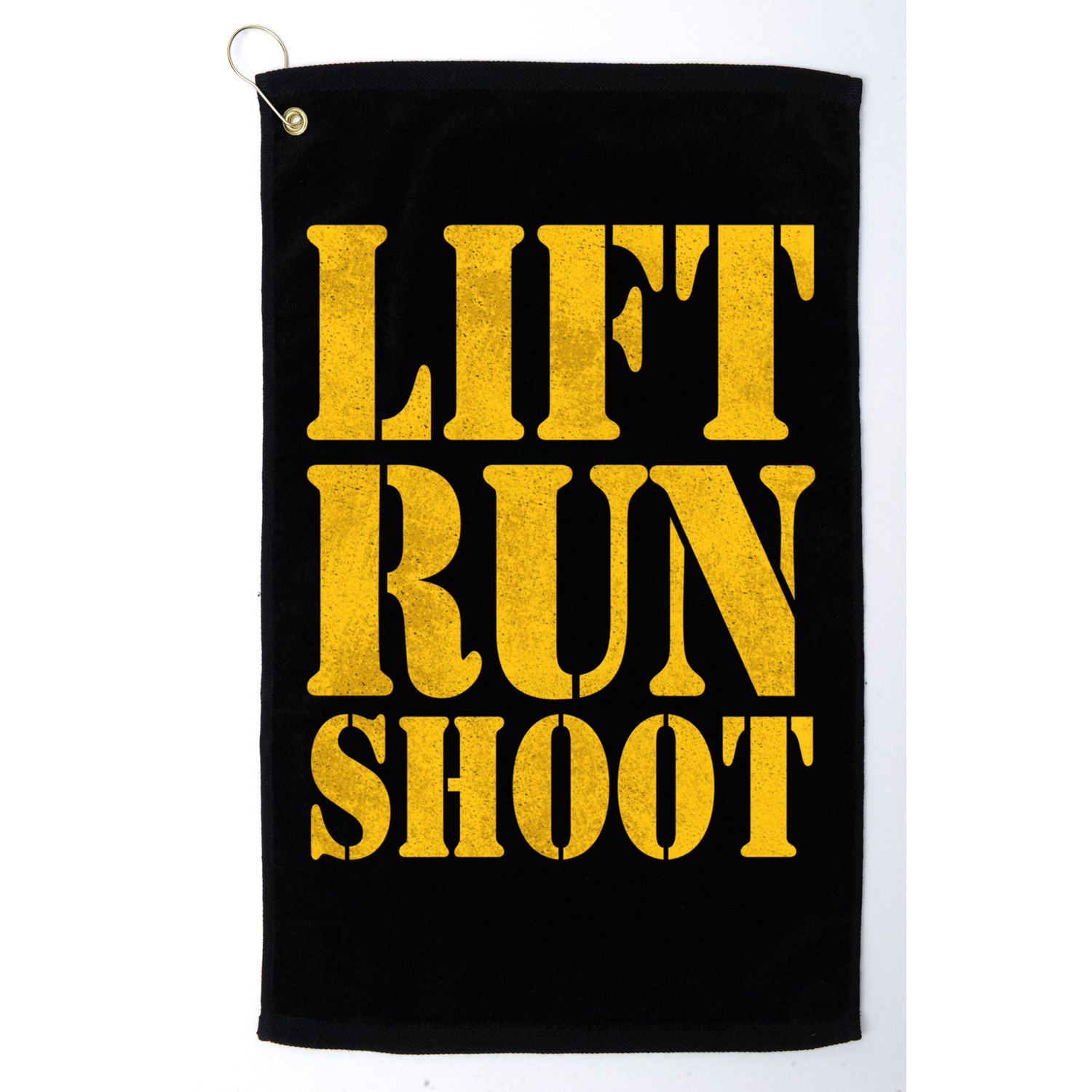 Lift Run Shoot Military Police Operator Fitness Gym Day Gift Golf Towel