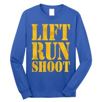 Lift Run Shoot Military Police Operator Fitness Gym Day Gift Long Sleeve Shirt