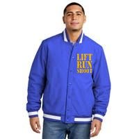 Lift Run Shoot Military Police Operator Fitness Gym Day Gift Insulated Varsity Jacket