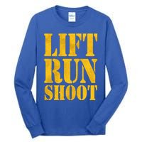 Lift Run Shoot Military Police Operator Fitness Gym Day Gift Tall Long Sleeve T-Shirt