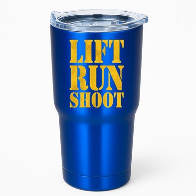 Lift Run Shoot Military Police Operator Fitness Gym Day Gift Tumbler